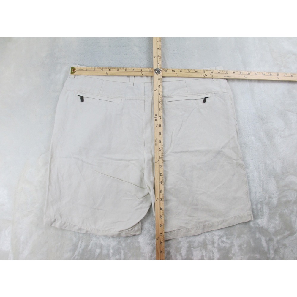 Tommy Bahama Shorts Mens 40 Brown Tan Linen Blend Pockets Chino* - Picture 5 of 8